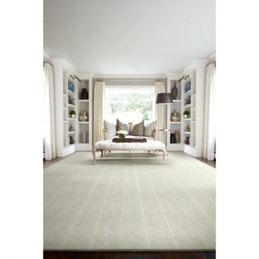 Custom Fable Ecru, 62% Royaltron Polypropylene/38% Polysilk Area Rug
