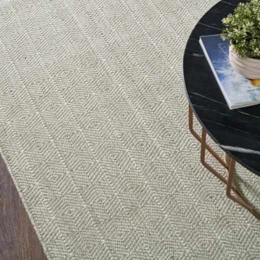 Custom Balance Limestone, 100% Wool Area Rug