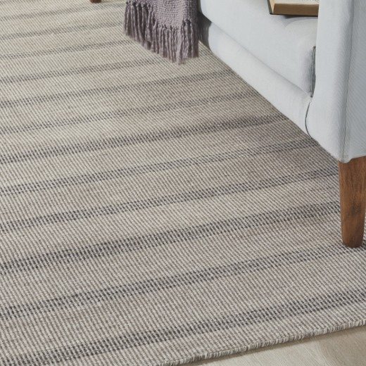 Custom Cloudscape Fossil, 100% Wool Area Rug