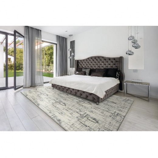 Custom Crystal Ocean, 72% UV Stabilized Royaltron polypropylene and 28% Polysilk Area Rug