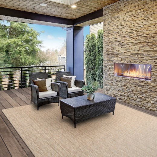 Custom Mojave Teak, 100% SD UV Stabilized Royaltron Polypropylene Area Rug