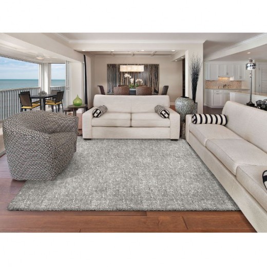 Custom Starwood Silver, 100% Solution Dyed Polypropylene Area Rug