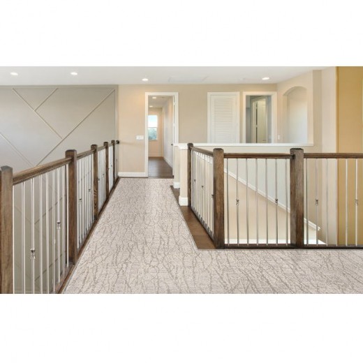 Custom Wavelength Sand, 58% Polysilk/42% Royaltron Polypropylene Area Rug