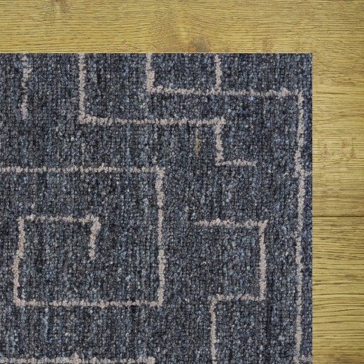 Custom Trekker Bluestone, 70% Wool, 30% Nylon Area Rug