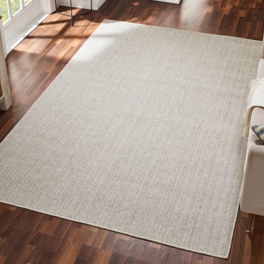 Custom Glimmer Fossil, 100% Wool Area Rug