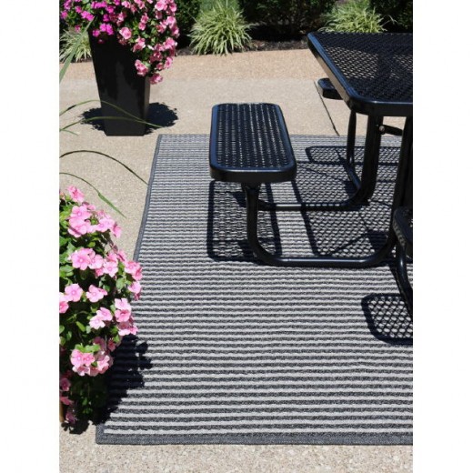 Custom Ravine Silver Metal, 100% Polypropylene Area Rug